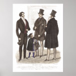 Elegant Biedermeier Gentlemen in Top Hats