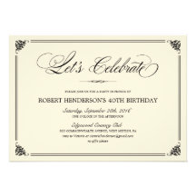 Elegant Birthday Invitations