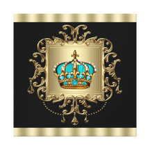 Elegant Black and Gold Crown Canvas Wall Art Print Stretched Canvas Prints