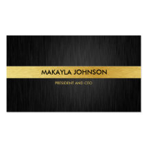 Elegant Black and Gold Professional Business Card Template