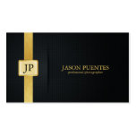 Elegant Black and Gold Professional Photographher Business Cards