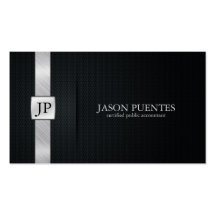 Elegant Black and Silver Accounting Business Card Templates