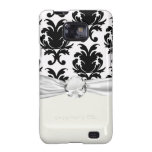 elegant black and white damask samsung galaxy covers