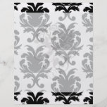 elegant black and white damask flyers