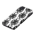 elegant black and white damask iPhone 4 cases