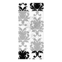 elegant black and white damask rack card