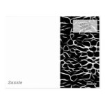 Elegant Black and White Fractal Pattern Design Post Cards