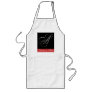 Elegant black and white monogram - initial A Apron