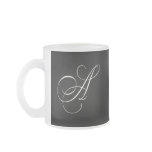 Elegant black and white monogram - initial A Coffee Mug