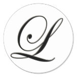 Elegant Black and White Monogram L stickers