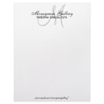 Elegant Black and White Monogram Letterhead