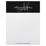 Elegant Black and White Monogram Letterhead