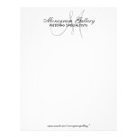 Elegant Black and White Monogram Letterhead