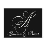 Elegant black and white nogram - initial A Postcard