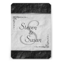 Elegant Black and White Wedding Invitations invitations