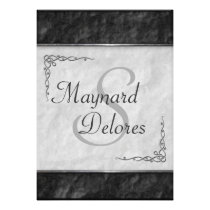 Elegant Black and White Wedding Invitations invitations