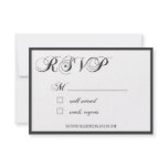 Elegant Black Border RSVP Card
