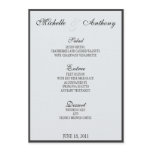 Elegant Black Border Wedding Menu