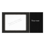 Elegant black design customized photo card