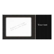 Elegant black design customized photo card