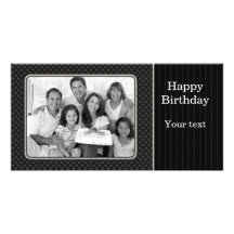 Elegant black design photo card
