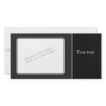 Elegant black design customized photo card