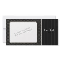 Elegant black design customized photo card