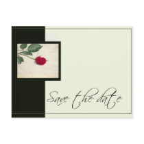 Elegant Black & Ivory save the date Postcard