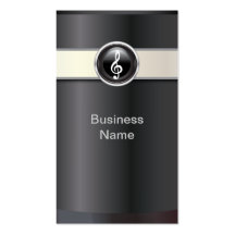 Elegant Black Music Business Card