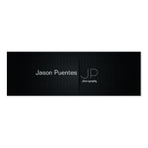 Elegant Black Professional Photography Business Cards