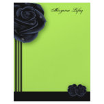 Elegant Black Roses Customized Letterhead