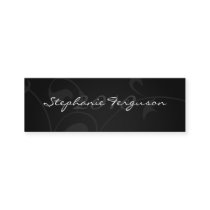 Elegant black silver graduation name card