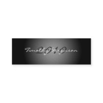 Elegant black silver graduation name card