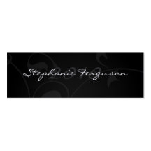 Elegant black silver graduation name card business cards