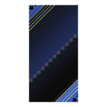 Elegant black stars and colourful stripes photo card template