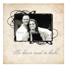 Elegant Black Wedding Invitation