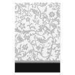 Elegant Black & White Floral Linen Stationery