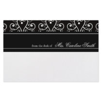 Elegant Black & White Flourish Personalized