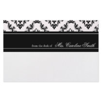 Elegant Black & White Lace Personalized