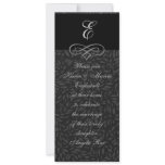 Elegant Black & White Monogram Invitations