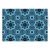 Elegant blue and black damask cards