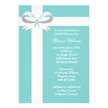 Elegant Blue Bridal Shower Invitation