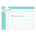 Elegant Blue Bridal Shower Notes of Advice Invites