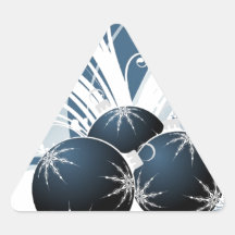 Elegant Blue Christmas Sticker