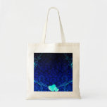 Elegant blue Damask and aqua swirls Bag