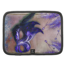 Elegant Blue & Gold masquerade mask Organizers