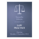 Elegant Blue Law Practice Opening Announcement