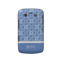 Elegant Blue Monogram Pattern Blackberry Bold Case