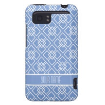 Elegant Blue Monogram Pattern HTC Vivid Case