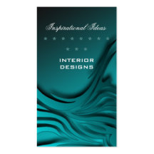 Elegant Blue Zebra Print Business Card